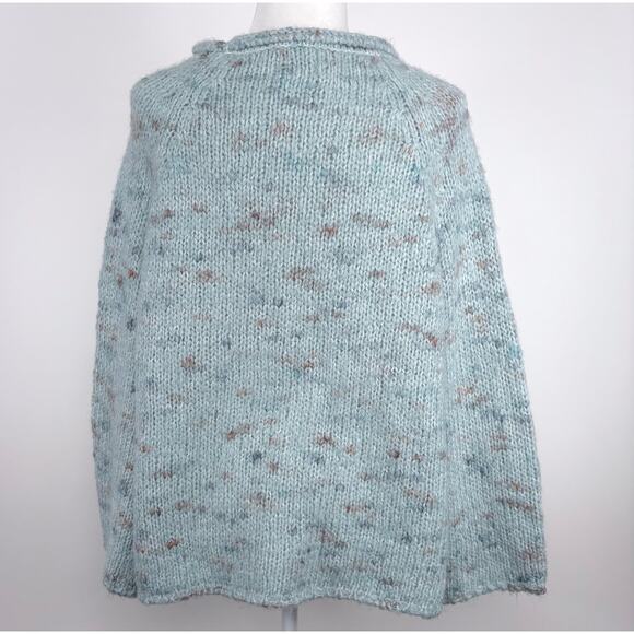 Urban Outfitters BDG Ryleigh Chunky Knit Pullover V-Neck Sweater Blue Size Large - Picture 2 of 11